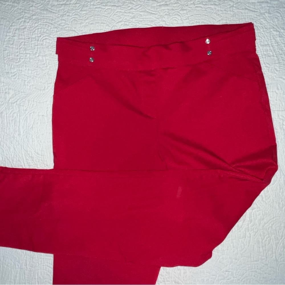 Rafaella Women's Straight Leg Pants - Red